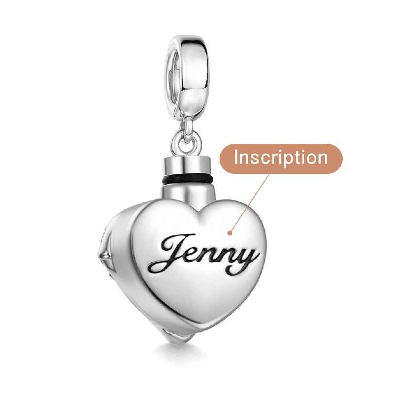 Mom Heart Memorial Urn Ashes Pendant
