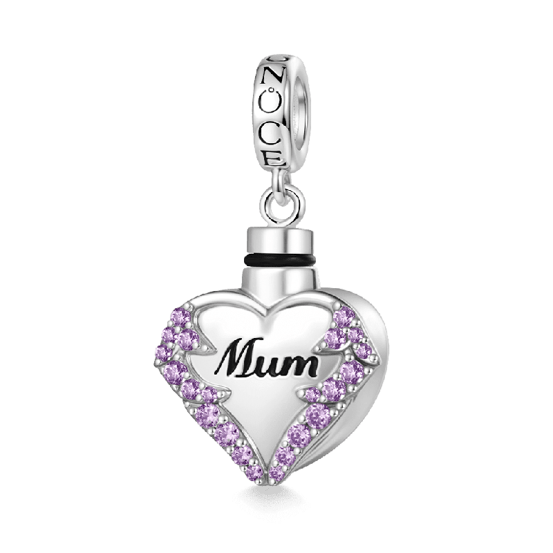 Mom Heart Memorial Urn Ashes Pendant