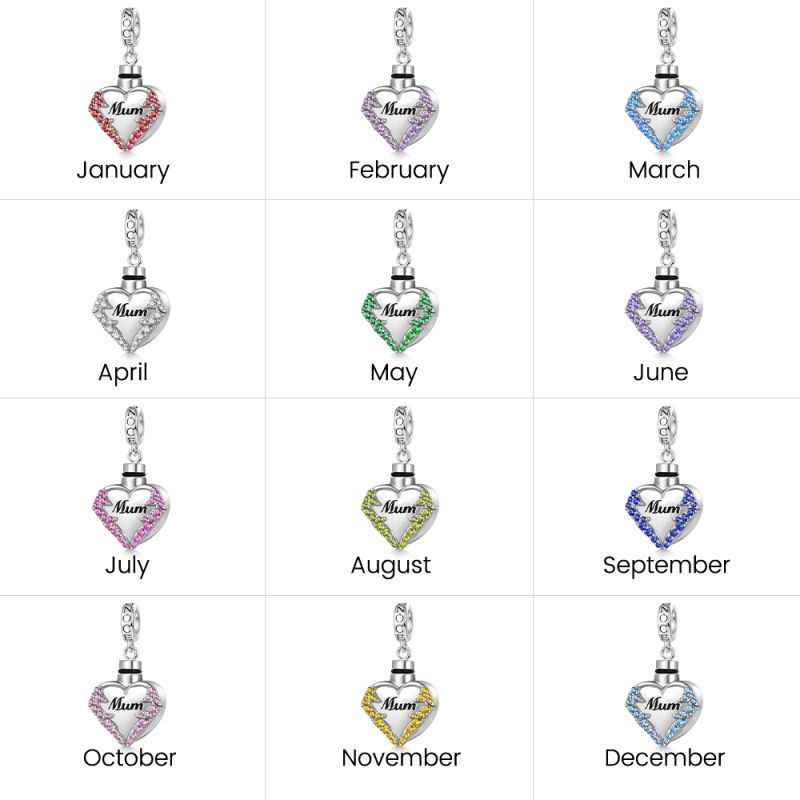 Mom Heart Memorial Urn Ashes Pendant