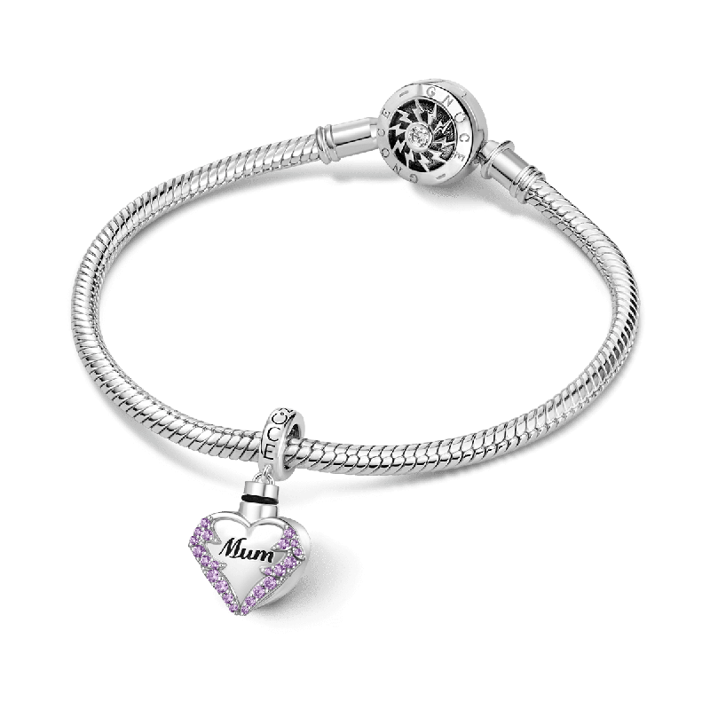 Mom Heart Memorial Urn Ashes Pendant