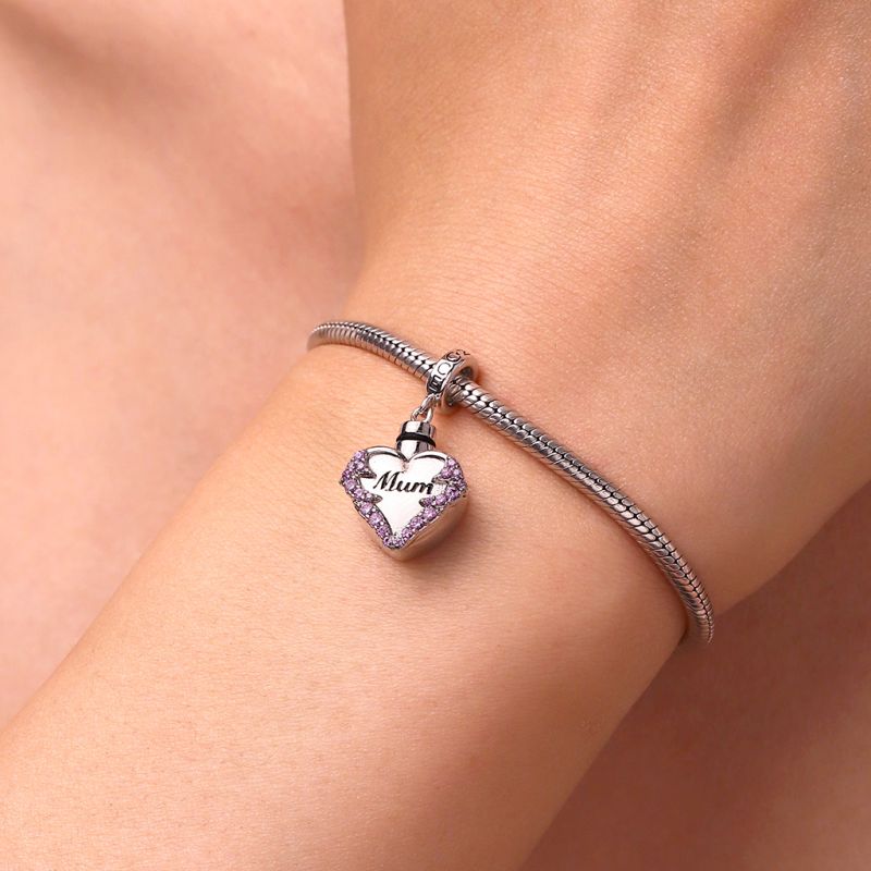 Mom Heart Memorial Urn Ashes Pendant