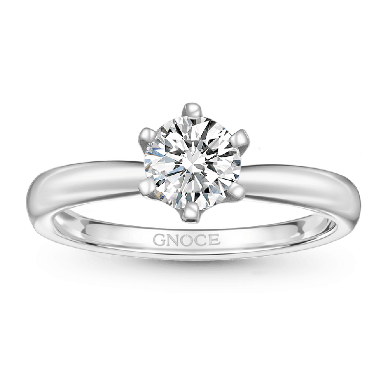 Classic 1Ct Round Halo VVS Moissanite Ring
