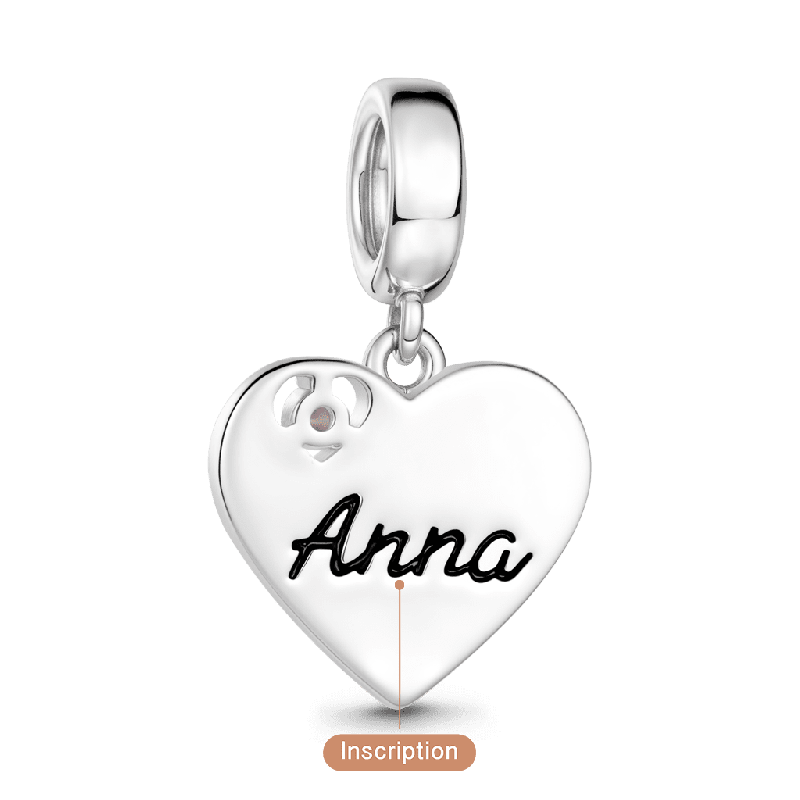 Heart GPS Coordinate Charm