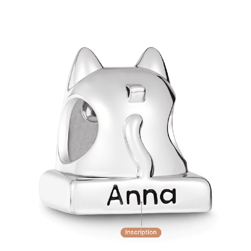 Cat Knife Engravable Charm