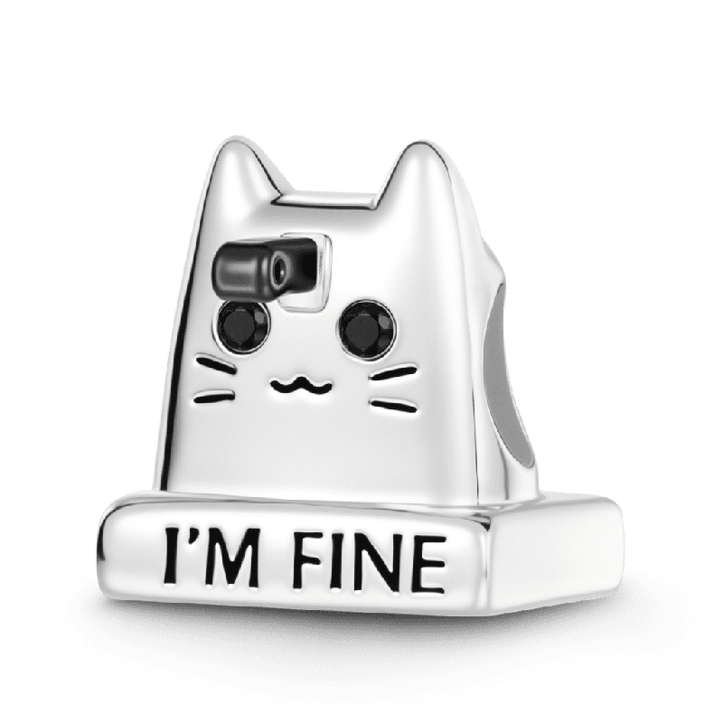 Cat Knife Engravable Charm