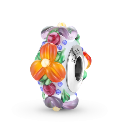 Colorful Flowers Charm