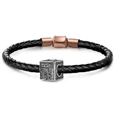 Black Leopard Charm Bracelet