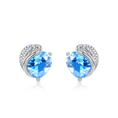 Knotted Heart Stud Earrings