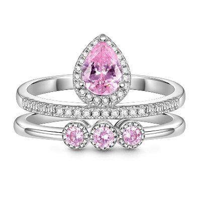 Pear Cut Stackable Ring