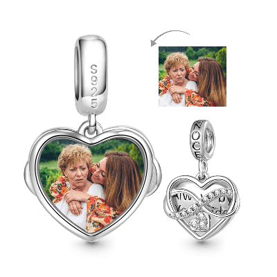 Infinite Heart Photo Pendant