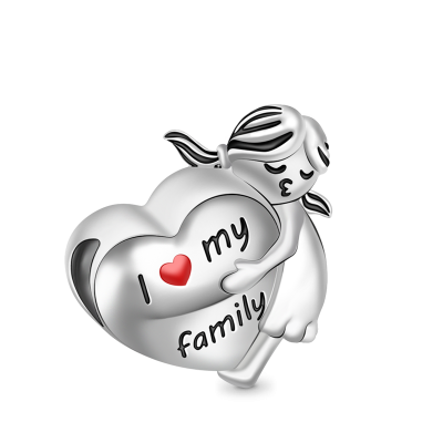 Hugging A Heart Charm