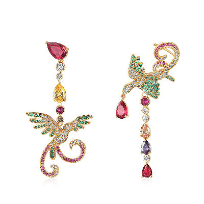 Asymmetrical Phoenix Earrings