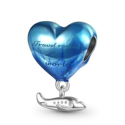 Earth with Plane Charm