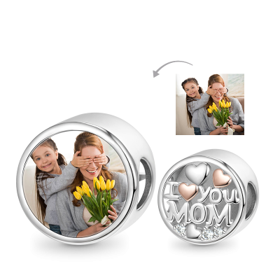 Love Mom Photo Charm