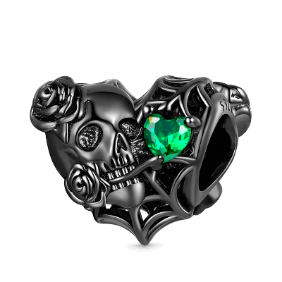 Skull Rose Charm