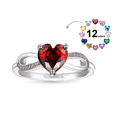 Infinity Love Birthstone Ring