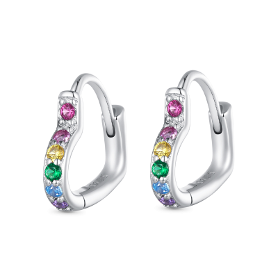 Rainbow Heart Earrings
