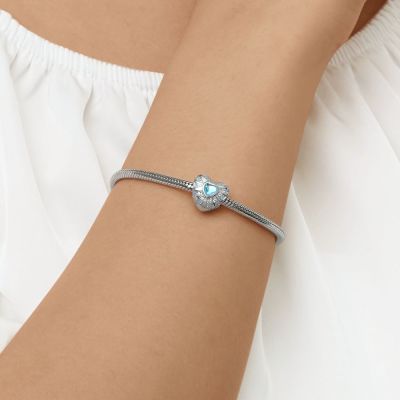 Moonstone Heart Charm