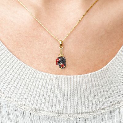 Rose Skull Necklace