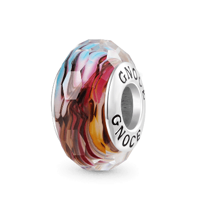 Wavy Red Murano Charm