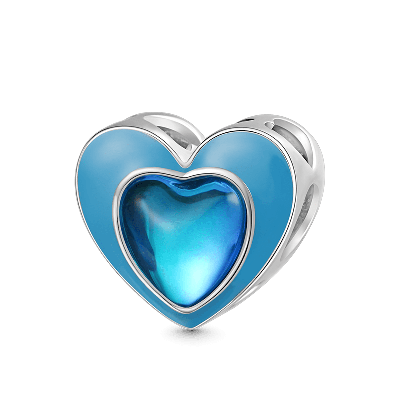 Blue Heart Charm