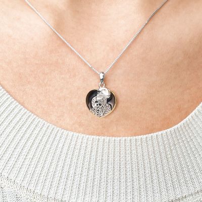 Skeleton Heart Frame Necklace