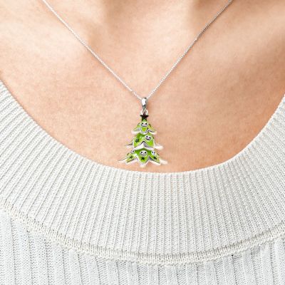 Skull Christmas Tree Necklace