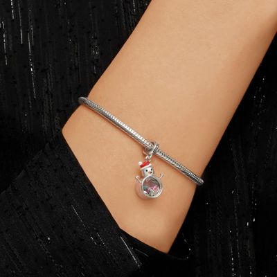 Transparent Snowman Pendant