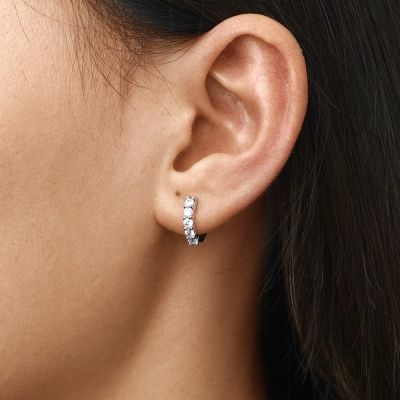 Diamond Huggie Stud Earrings