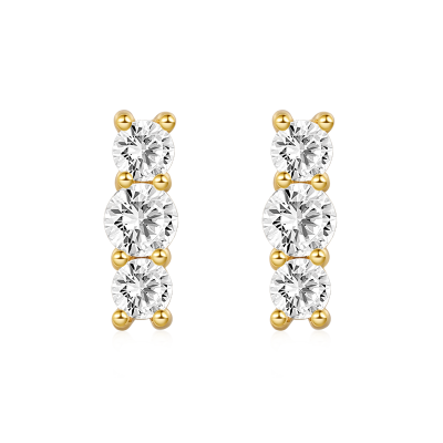 Stacked Diamond Stud Earrings