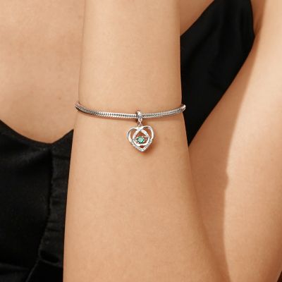 Love Heart Birthstone Pendant