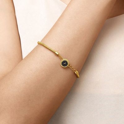 Black Button Basic Bracelet