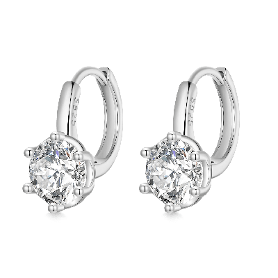 Round Cut Hoop Earrings