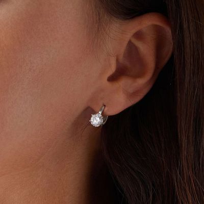 Round Cut Hoop Earrings