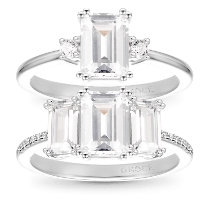 Rectangular Cut Stackable Ring