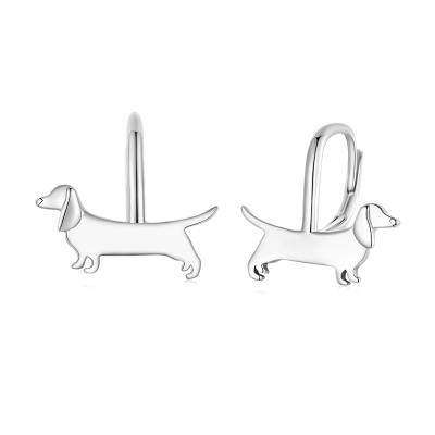 Dachshund Dog Hoop Earrings