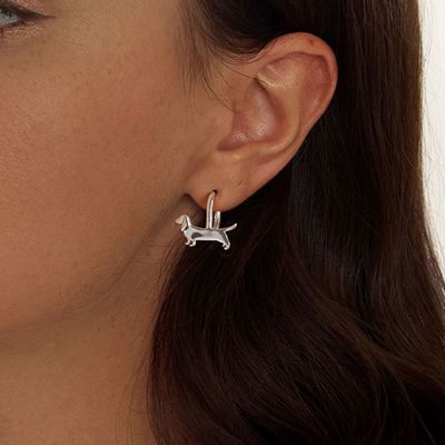 Dachshund Dog Hoop Earrings