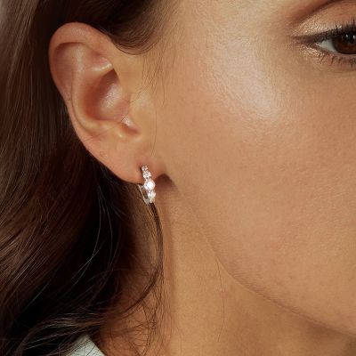Multicolor U-shaped  Hoop Earrings