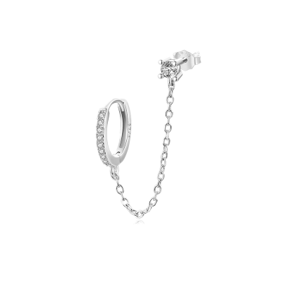 Chain Threader Hoop Earring