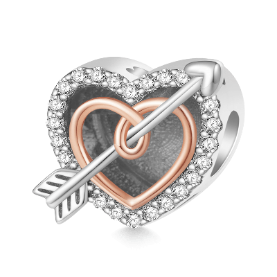 Heart Arrow Engravable Charm