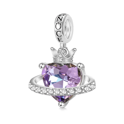 Planet Crown Heart Pendant