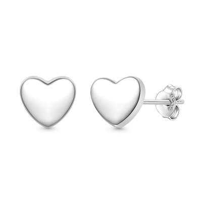 Minimalist Heart Stud Earrings