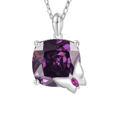 Purple Sugar Cube Necklace