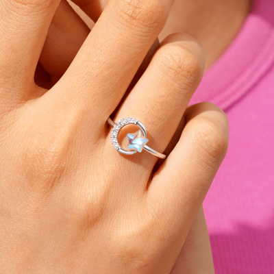 Star And Moon Ring