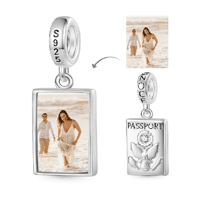 Passport Personalized Photo Pendant
