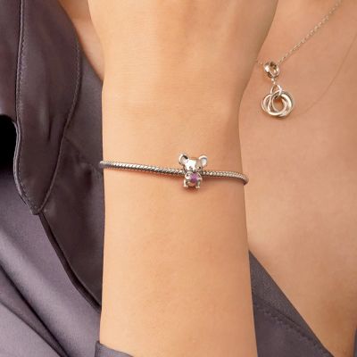 Koala Embraces Heart Charm