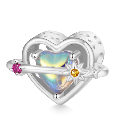 Heart Planet Charm