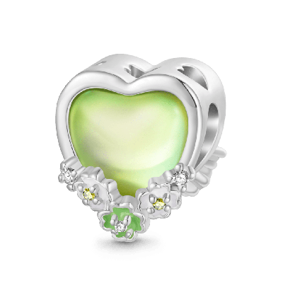 Apple Green Heart Charm