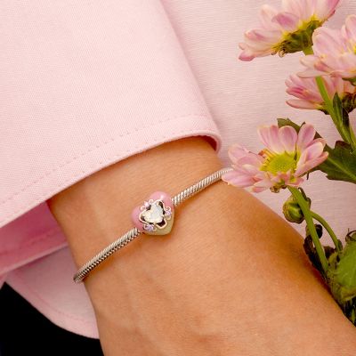 Easter Bunny Heart Charm