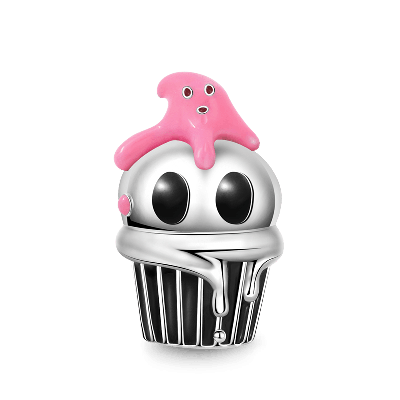 Skull Cup Cake Charm